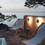 Bover LED-Wandlampe Arid A/01 braun CCT 2.200-2.700 K IP44