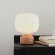 GEJST LED-Akku-Tischlampe Meemo, Marmor amber, Glas, USB