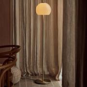 FRANDSEN Stehleuchte Ball Glass, sandgrau, Glas, 130 cm, E27