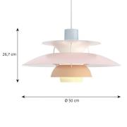 Louis Poulsen PH 5 Pastels blau/rosé/pfirsich