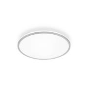 LED-Deckenleuchte Pulap A, chrom matt, Ø 33 cm, Kunststoff