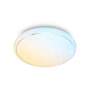 LED-Deckenleuchte Star, weiß, Sternendekor, CCT, dimmbar