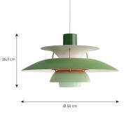 Louis Poulsen PH 5, Designer-Pendellampe grün