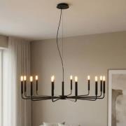 Kronleuchter ORTO B, schwarz, Metall, Ø 103 cm, 12-flammig
