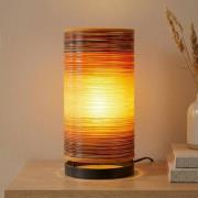 Tischleuchte Julie mit Fäden umwickelt, orange