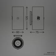 LED-Akku-Wandleuchte Isy, beige, Kunststoff, 3.000 K