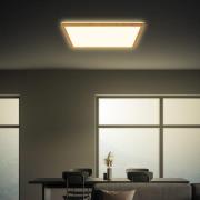 LED-Deckenleuchte Tava Wood, 42 x 42 cm, Kunststoff, 3.000 K