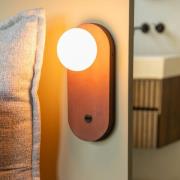 GOOD & MOJO Wandlampe Java, braun, Glas/Bambus, Stecker