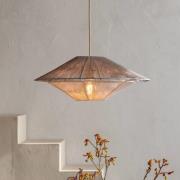 GOOD & MOJO Hängelampe Lumbini, Ø50 cm, hellgrau, Papierseil