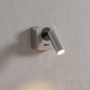 Ideal Lux LED-Wandstrahler Bean, nickelfarben, Breite 7 cm