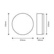 Philips Doris LED-Deckenlampe 2700K schwarz Ø35cm