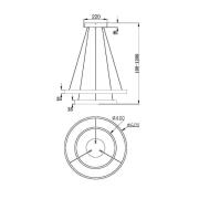 Maytoni Rim Hängelampe 830 2 Ringe Ø 60 cm schwarz