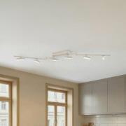 Lindby LED-Strahler Eldrin, weiß, 6-flg., Lichtleiste