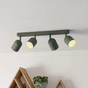 Deckenstrahler Tilston, dunkelgrün, Länge 58 cm 4-flg. Stahl