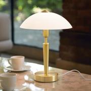 Tischlampe SOLO 1, messingfarben, Höhe 35 cm Metall/Glas dim
