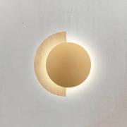 LED-Wandlampe Miranda, goldfarben/beige, Höhe 25 cm Stein