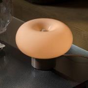 Tischleuchte Malti, Glas, beige, Ø 27,5 cm, E27