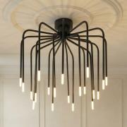 Lucande LED-Deckenlampe Ariadne, Ø57cm, schwarz matt, 20-flg
