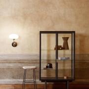 GUBI Wandlampe Stemlite, schwarz-chrom, Breite 32 cm Stecker