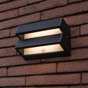 LED-Solar-Außenwandlampe BARLO, dunkelgrau 21 cm Sensor IP54