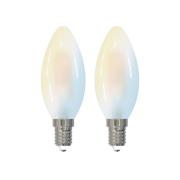 LUUMR Smart LED-Tropfenlampe 2er-Set E14 4,2W CCT klar Tuya