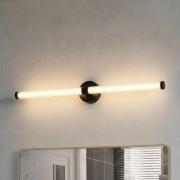 Lucande LED-Wandleuchte Melisa, schwarz, 90 cm, CCT, IP44