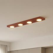 Deckenlampe Hero, rot, 4-fl., 75 x 12 cm, Metall, GX53