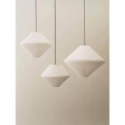 HAY Lampenschirm Diamond, Ø50 cm, weiß, Papier/Bambus