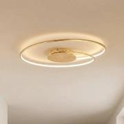 Lindby LED-Deckenlampe Joline, Ø 74 cm, goldfarben, Metall
