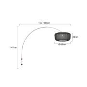 Wandleuchte Sparkled Light 4403ST, stahl/Nylon schwarz, E27