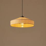 Lindby Hängeleuchte Haldor, Rattan, naturfarben, Ø 40 cm