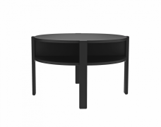 Couchtisch rund 75cm TOBAGO von Forte Schwarz