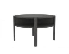 Couchtisch rund 75cm Tobago von Forte Betonoptik Dunkelgrau