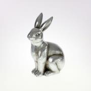 Deko-Objekt SILVER RABBIT 41 cm hoch von Werner Voss Antik Silber