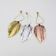 Deko-Anhänger 3er Set Blatt 3 Sorten Rosa / Gold / Silber Glitter von ...