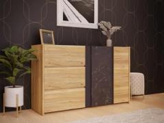 Sideboard WHAKATANE von Forte  Eiche / Marmor