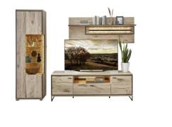 Wohnwand 3-tlg 270cm RUBEN von Wohn-Concept Viking Oak Nature