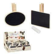 Mini Memoboard inkl Klammer u Kreide 6er Set