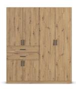 Drehtürenschrank inkl. 6 Türen und 2 Schubladen Dekor Druck Artisan Ei...