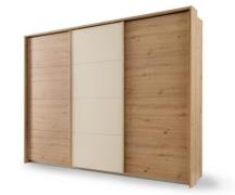 Schwebetürenschrank 3-türig ohne Passepartout inkl. 1 Glasltür ca. 271...