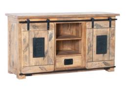 WZ-0480 TV Board V mit 2 Rolltüren von 3S Frankenmöbel / Mango Massiv