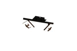LED-Wandleuchte 2x4,5 Watt Metall Schwarz Matt