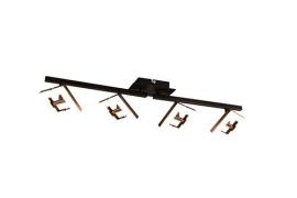 LED-Deckenleuchte 4x4,5 Watt Metall Schwarz Matt