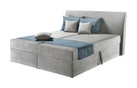 180x200 Boxspringbett mit Kopfteil inkl. Bettkasten Cord Grau