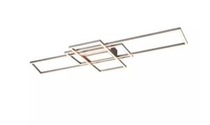 LED-Deckenleuchte 105 cm breit Nickel Matt 1 Stück Metall Hellgrau