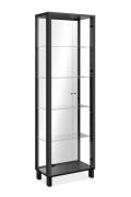 Vitrine 2-trg. inkl.Spiegerückwand Schwarz