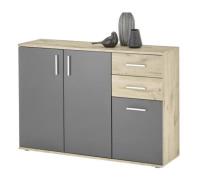 Kommode inkl. 3 Türen und 2 Schubladen BC1041 von Bega Grau / Viking O...
