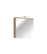 Bad-Spiegelschrank 3-trg VERIS von Forte Weiß / Artisan Oak