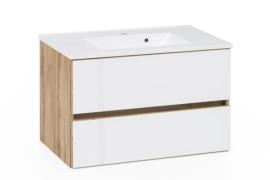 Waschtisch 80 inkl. Mineralgussbecken HELSINKI von Held Möbel Wotan Ei...