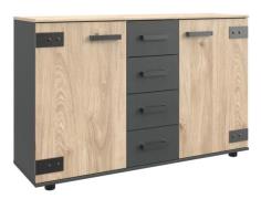 Kommode 2trg MALMÖ von WIMEX silver fir/graphit